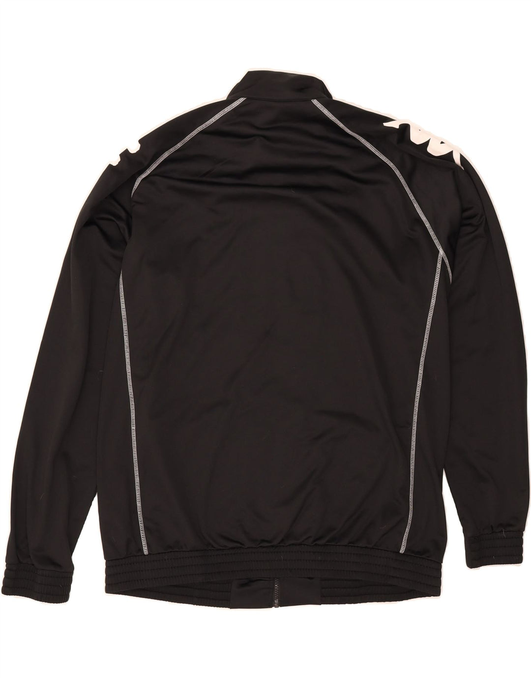 KAPPA Mens Graphic Tracksuit Top Jacket 2XL Black Vintage Kappa and Second-Hand Kappa from Messina Hembry 