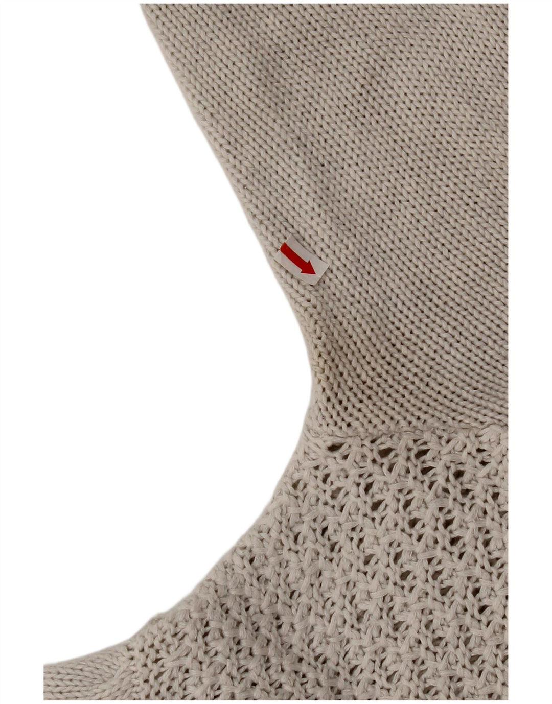 Zara - Cárdigan de manga 3/4 para mujer, talla 40, algodón gris pequeño