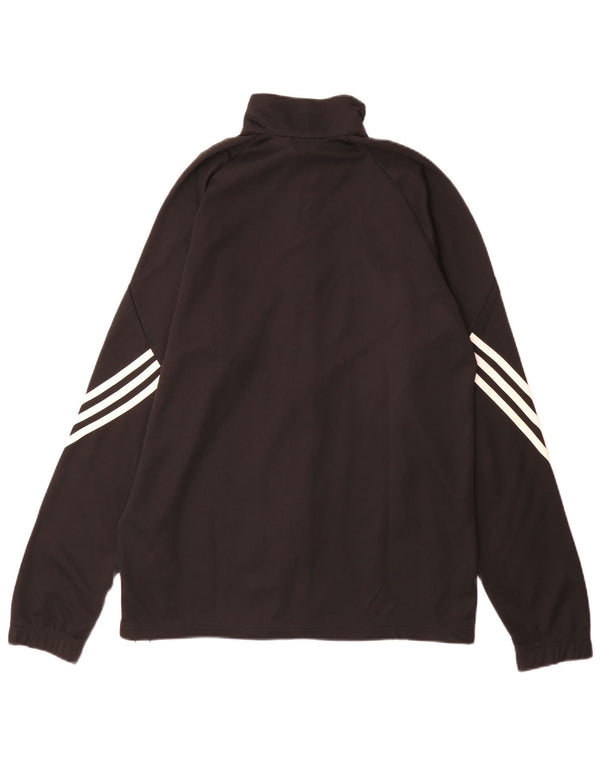 Adidas Mens Climalite Chándal Top Chaqueta Mediano Negro Poliéster