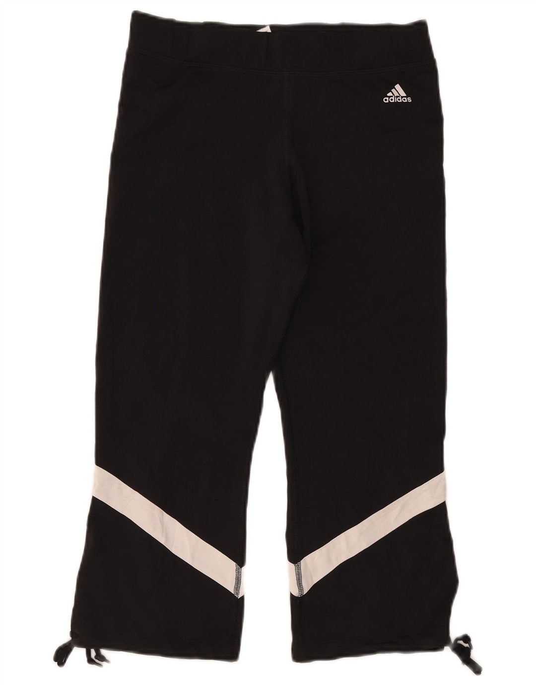 Adidas Leggings Capri para mujer UK 44 Grande Negro Colorblock Poliéster
