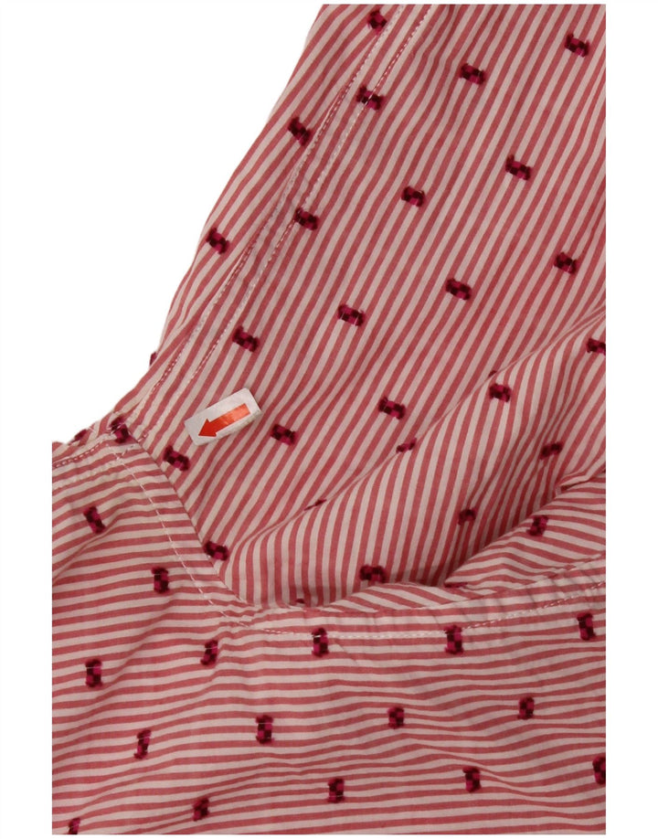 GAP Camisa alta para mujer UK 10 Small Red Stripe Cotton