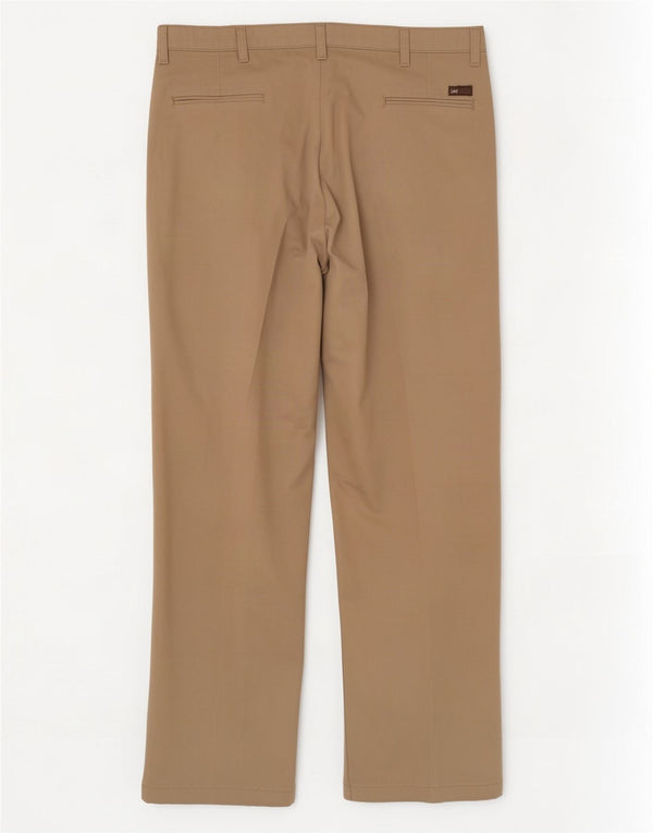 Lee Mens Custom Fit Chino Pantalones W38 L32 Algodón Beige