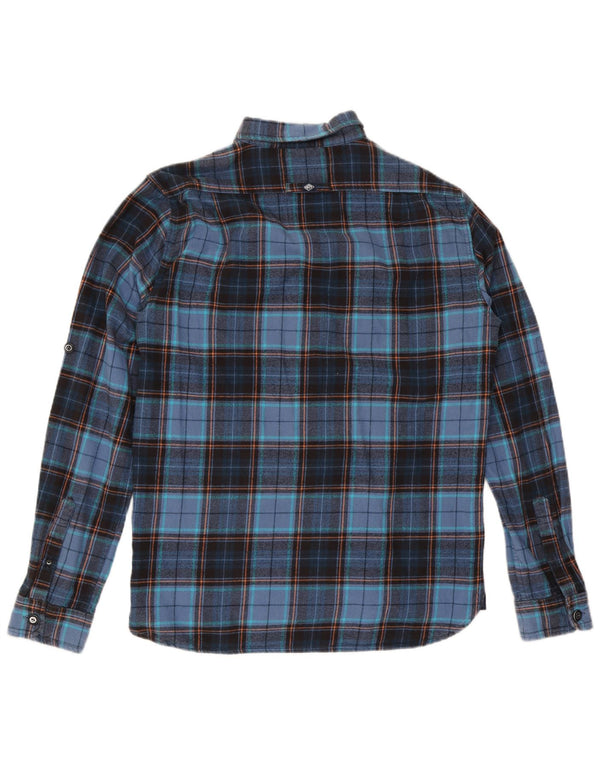 Superdry Camisa De Franela XL De Algodón A Cuadros Azul Marino