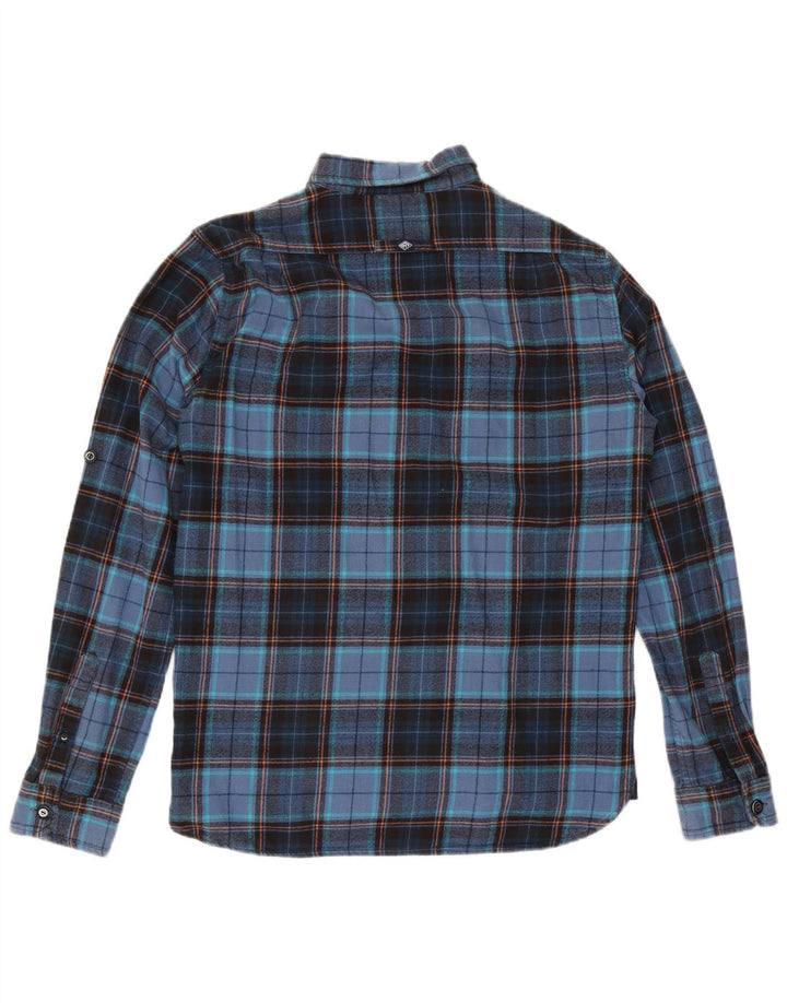 Superdry Camisa De Franela XL De Algodón A Cuadros Azul Marino