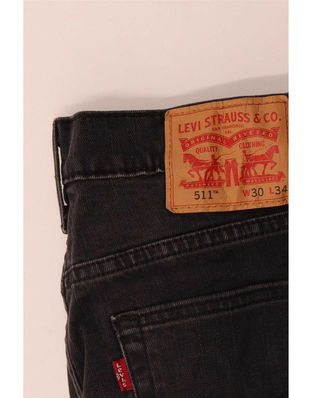 Levi's Hombre 511 Slim Jeans W30 L30 Algodón Negro