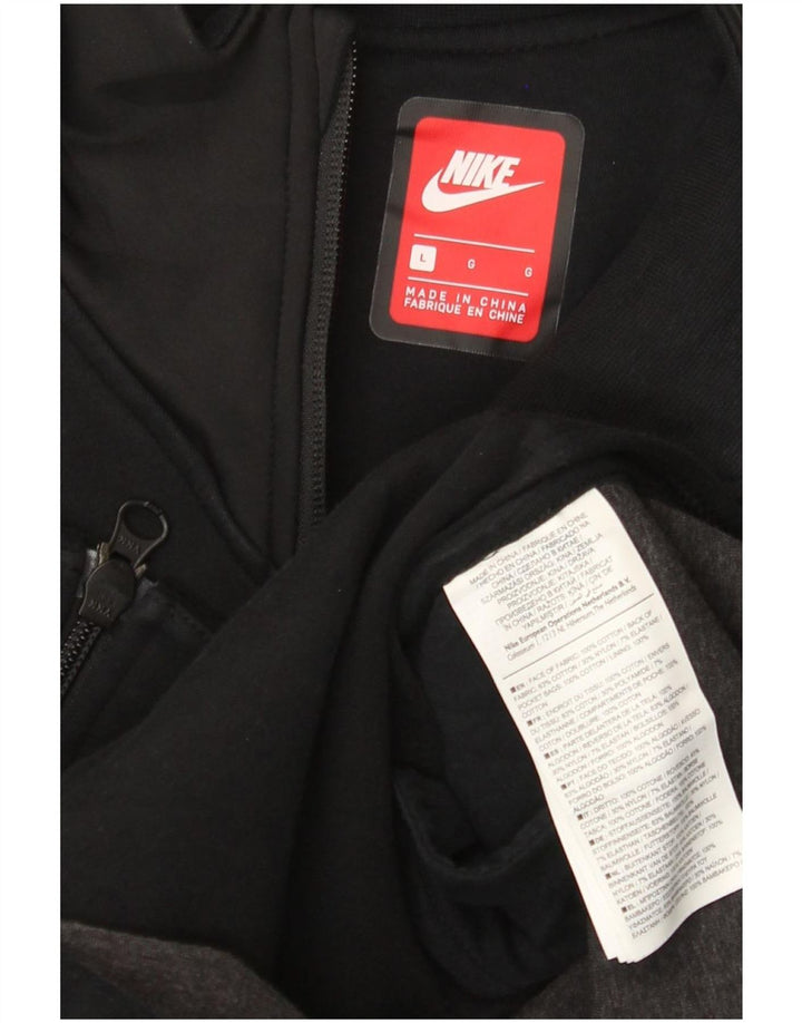 Nike - Abrigo cortavientos para mujer, talla grande, algodón negro