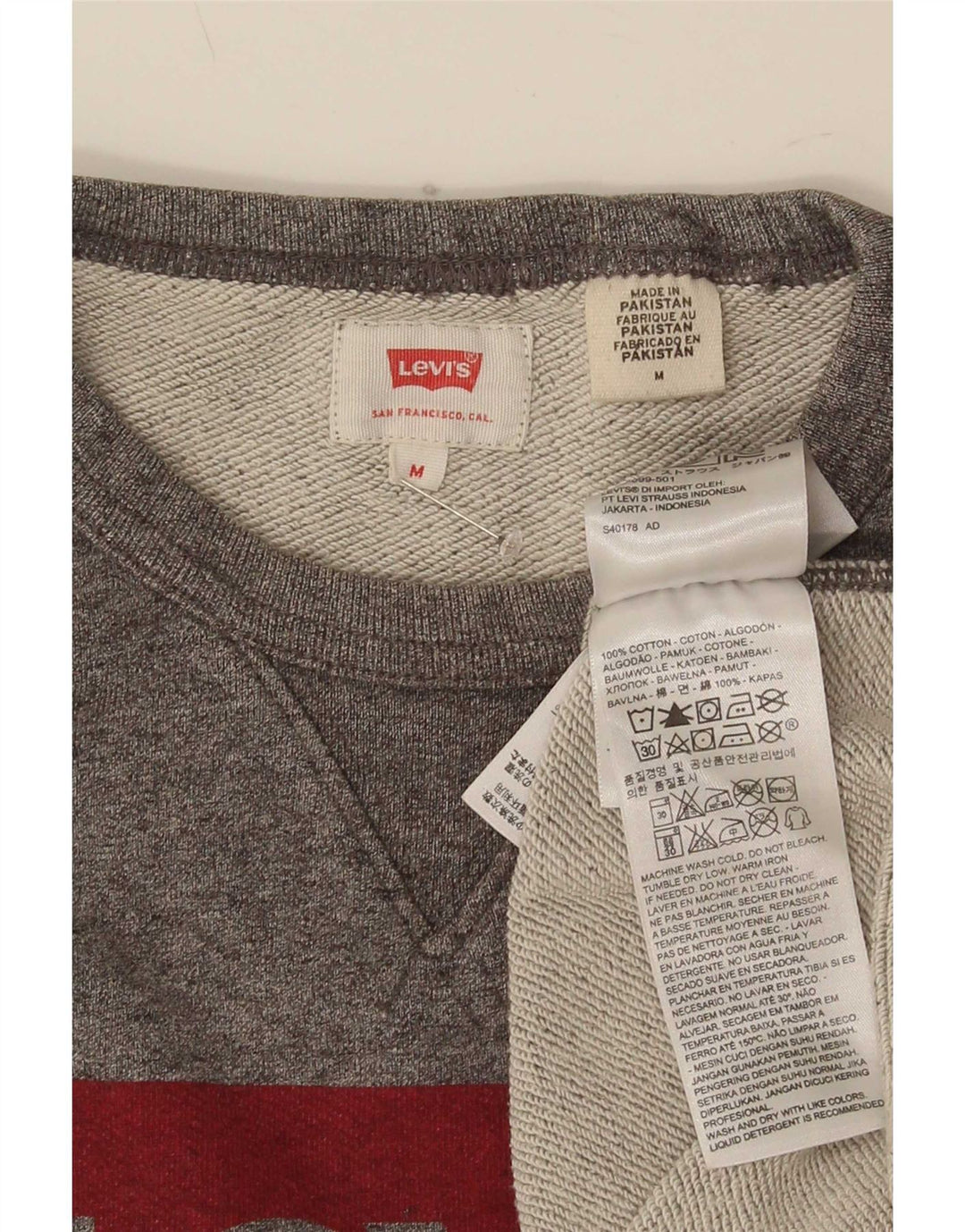 Levi's Mujer Sudadera Gráfica Jumper Gris Medio Flecked Classic