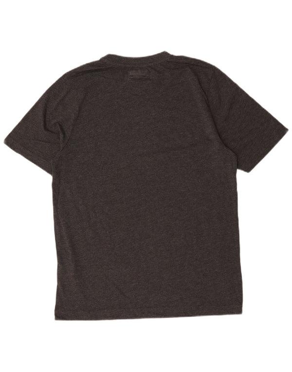 Kappa Hombre Camiseta Gráfica Top Algodón Gris Medio