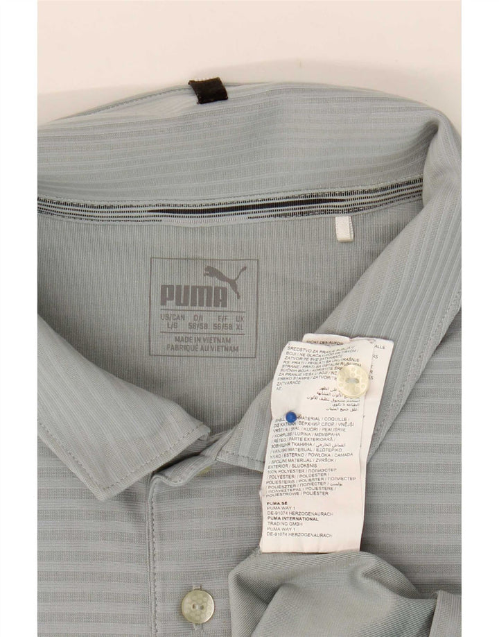 Puma Polo Hombre XL Gris Rayas Poliéster