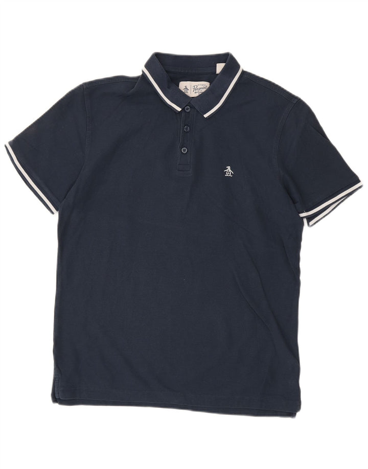 Polo Penguin Hombre Algodón Azul Marino Medio