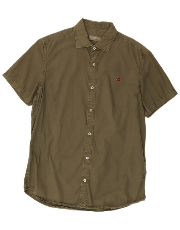 Napapijri Hombre Geographic Camisa Manga Corta XL Caqui