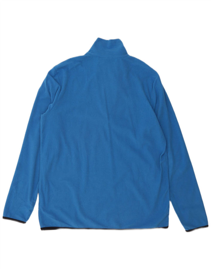 Lotto Jersey de forro polar con cuello y cremallera para hombre 2XL Poliéster azul