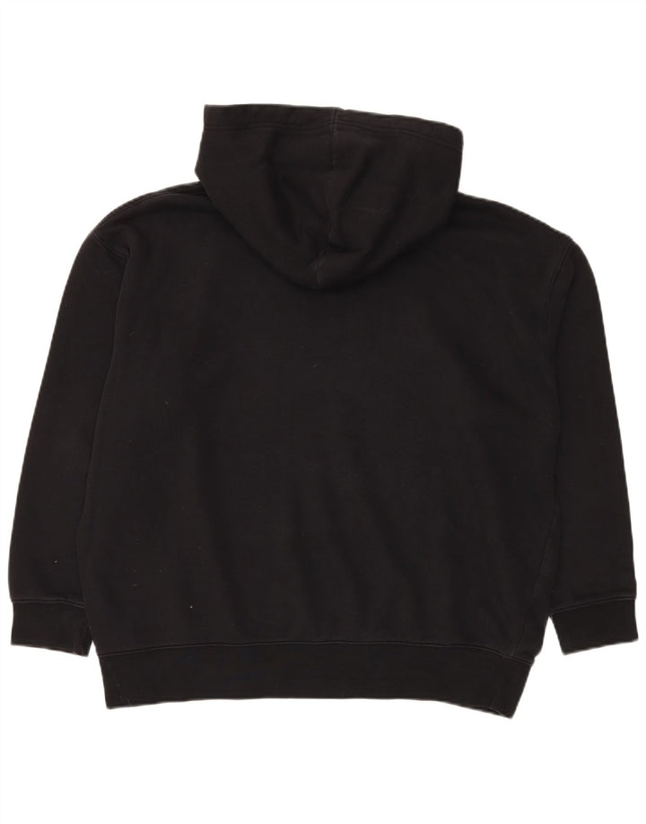 NIKE Sudadera con capucha holgada para hombre, jersey de algodón negro mediano