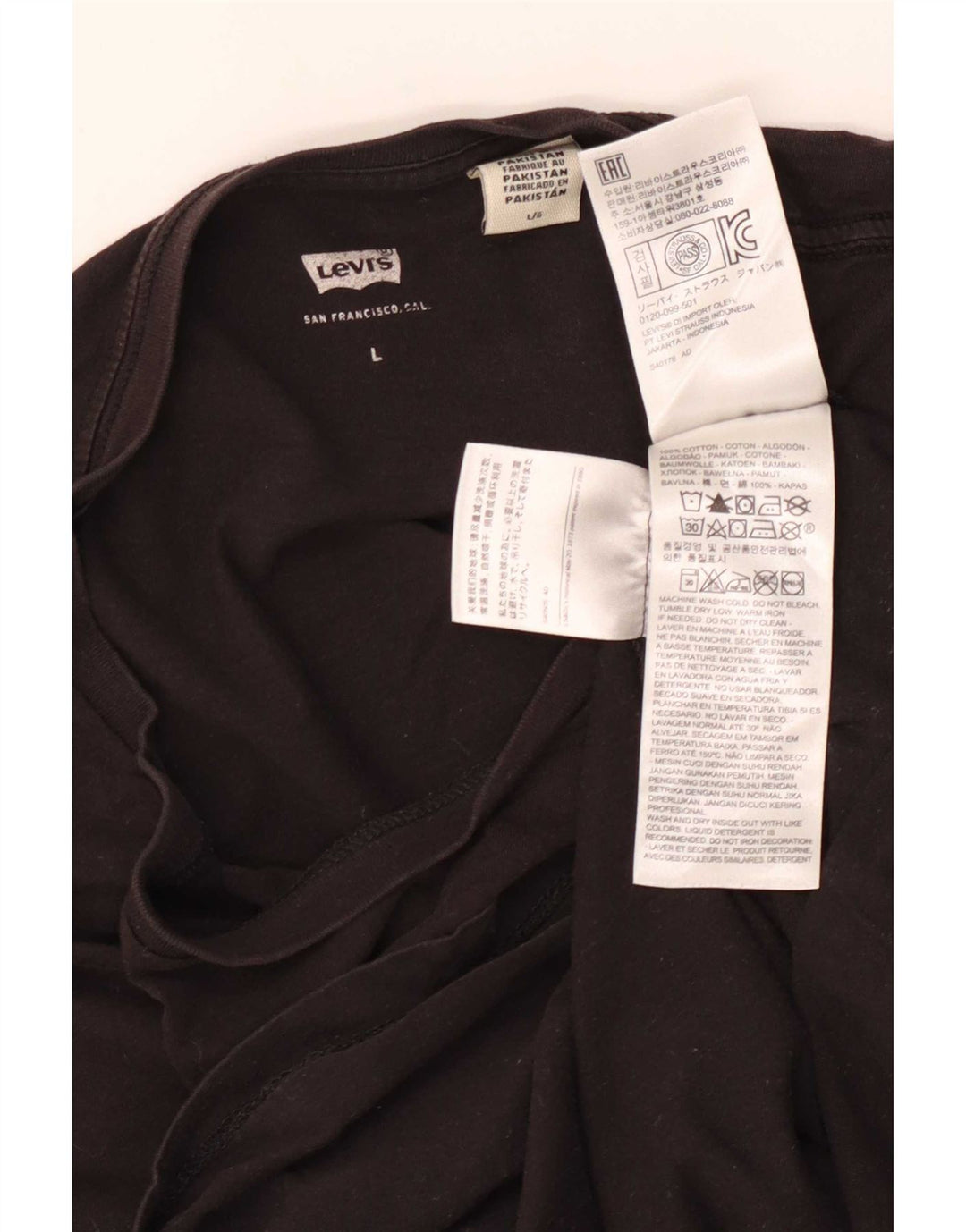Levi's - Camiseta gráfica para mujer, talla 40, color negro