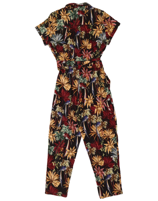 Zara Mujer Mono UK 44 Mediano Multicolor Floral Hawaiano