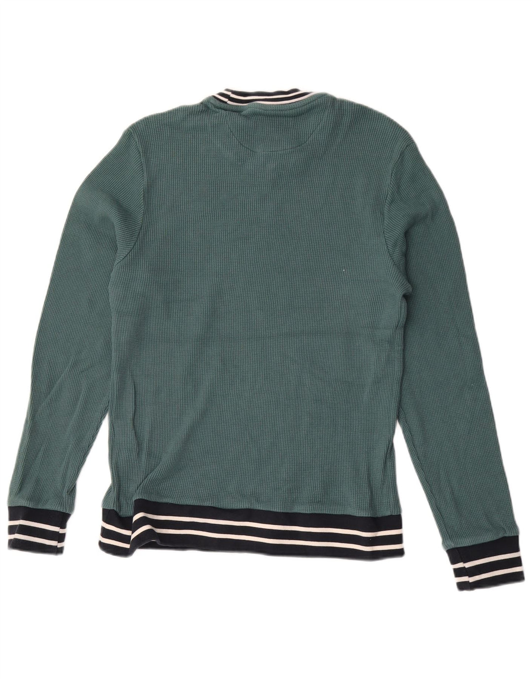 Farah Hombre Sudadera Jumper Algodón A Rayas Verde Medio