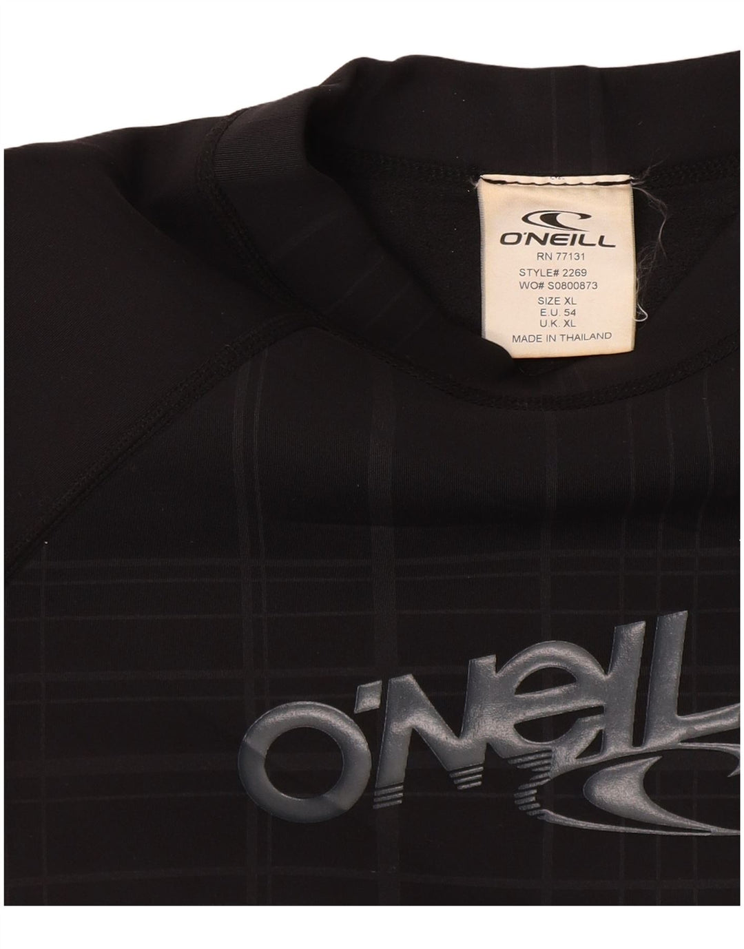 O'NEILL Top gráfico para mujer de manga larga UK 40 XL Rayón a cuadros azul marino