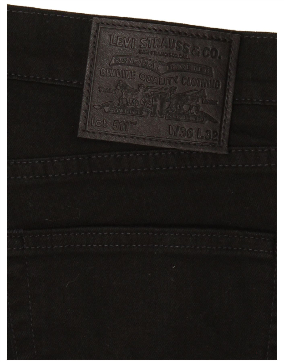 LEVI'S Vaqueros ajustados 511 para hombre W36 L32 Algodón negro