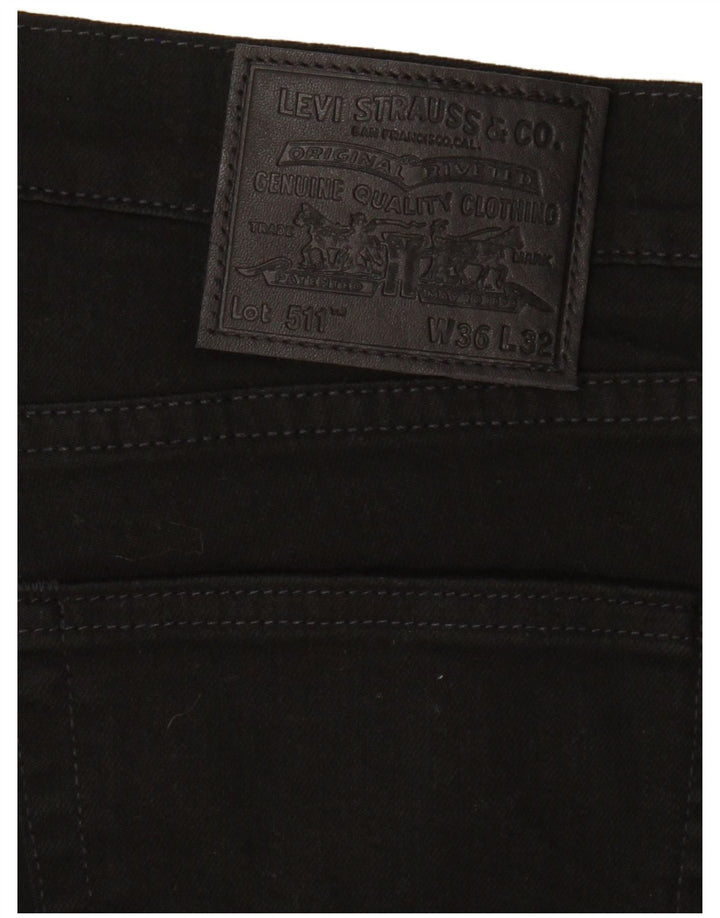 LEVI'S Vaqueros ajustados 511 para hombre W36 L32 Algodón negro