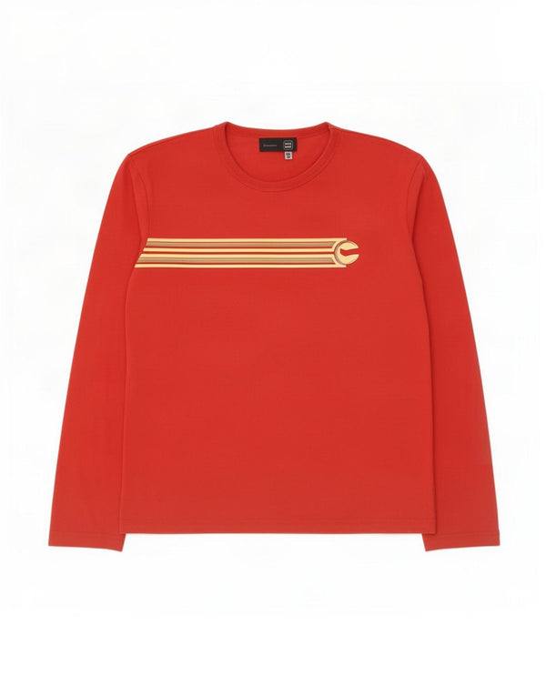 Gas Mens Top Long Sleeve XL Red Striped