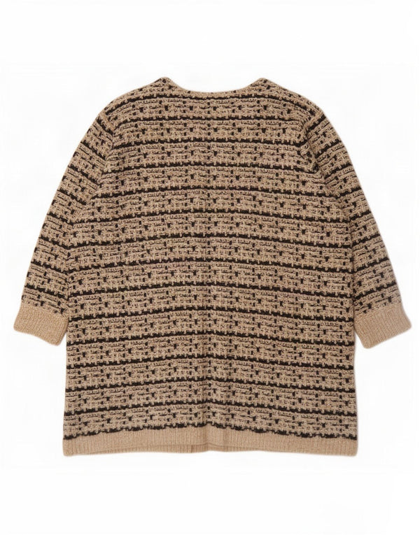 Joe Browns Suéter Cárdigan Abierto Largo para Mujer UK 32/34 5XL Beige Rayas
