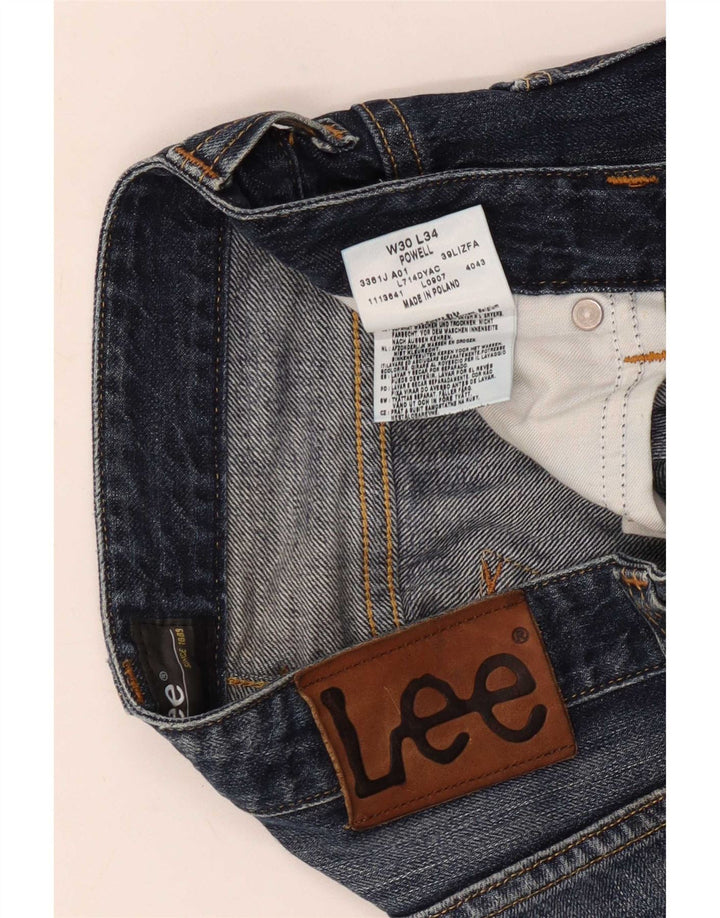 Vaqueros Lee Powell Rectos Mujer W30 L28 Algodón Azul Marino