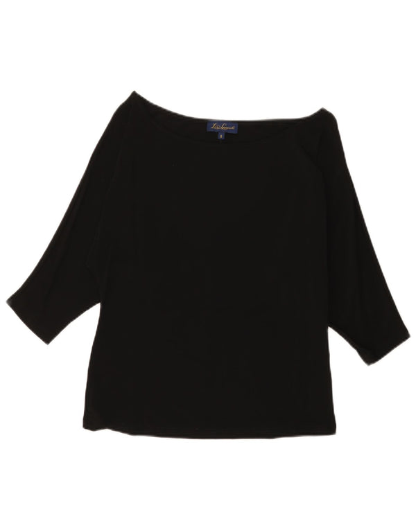 Luisa Spagnoli Top para mujer manga 3/4 UK 8 Small Negro