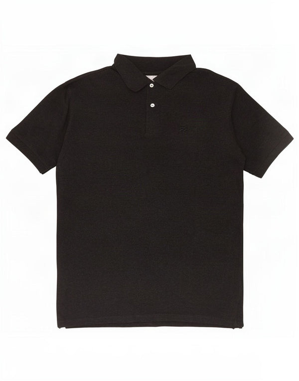 Polo Reebok Hombre Grande Algodón Negro