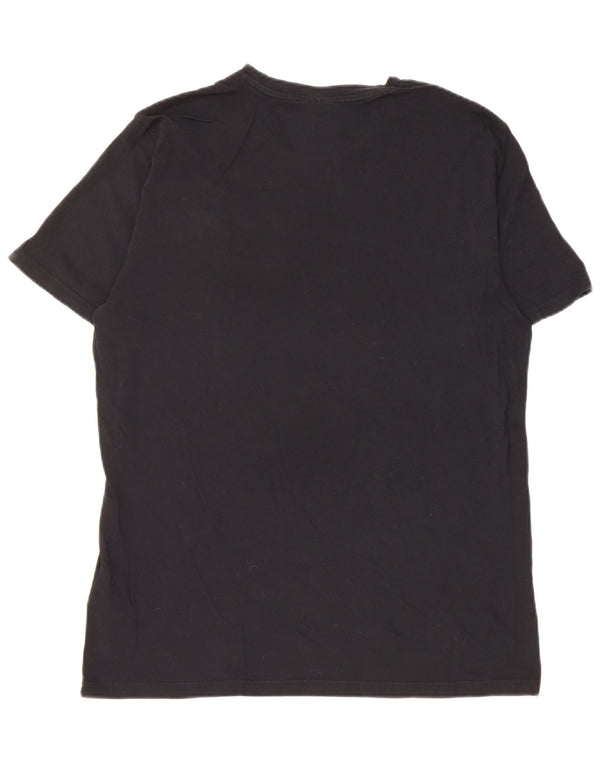 Diadora Hombre Camiseta Top Grande Negro Algodón