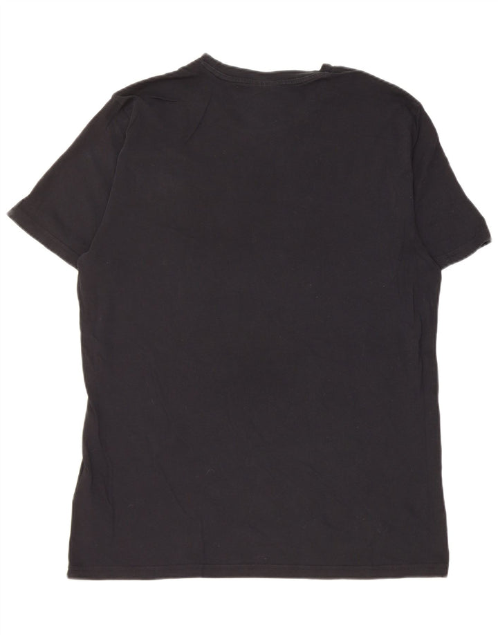 Diadora Hombre Camiseta Top Grande Negro Algodón