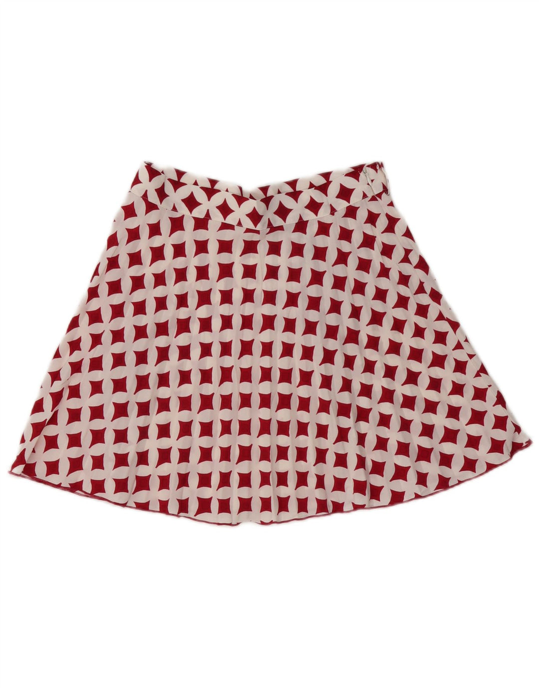 Zara Mujer Minifalda Mediana W28 Blanco Geométrico