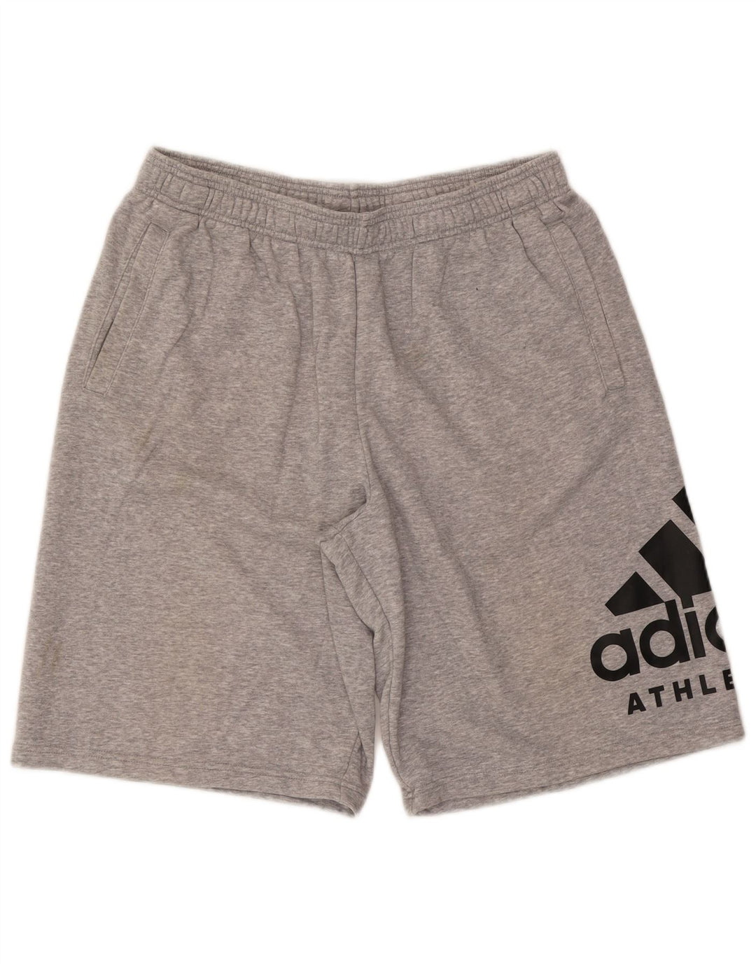 ADIDAS Pantalones cortos deportivos gráficos para hombre XL Algodón gris