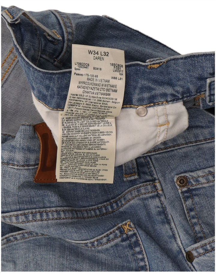 Lee Vaqueros Rectos Daren para Hombre W34 L32 Algodón Azul