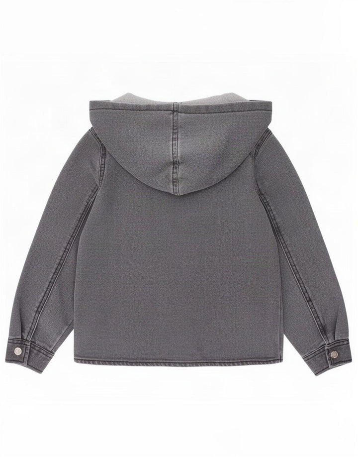 Dkny Chaqueta Vaquera Con Capucha Para Niño 5-6 Años Gris Algodón