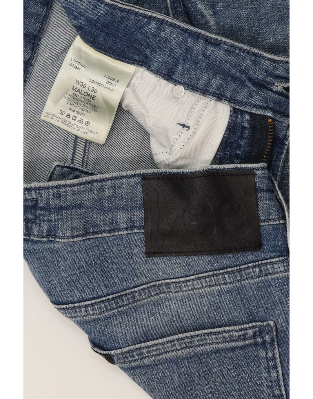 Lee Vaqueros Ajustados Malone para Mujer W30 L26 Algodón Azul