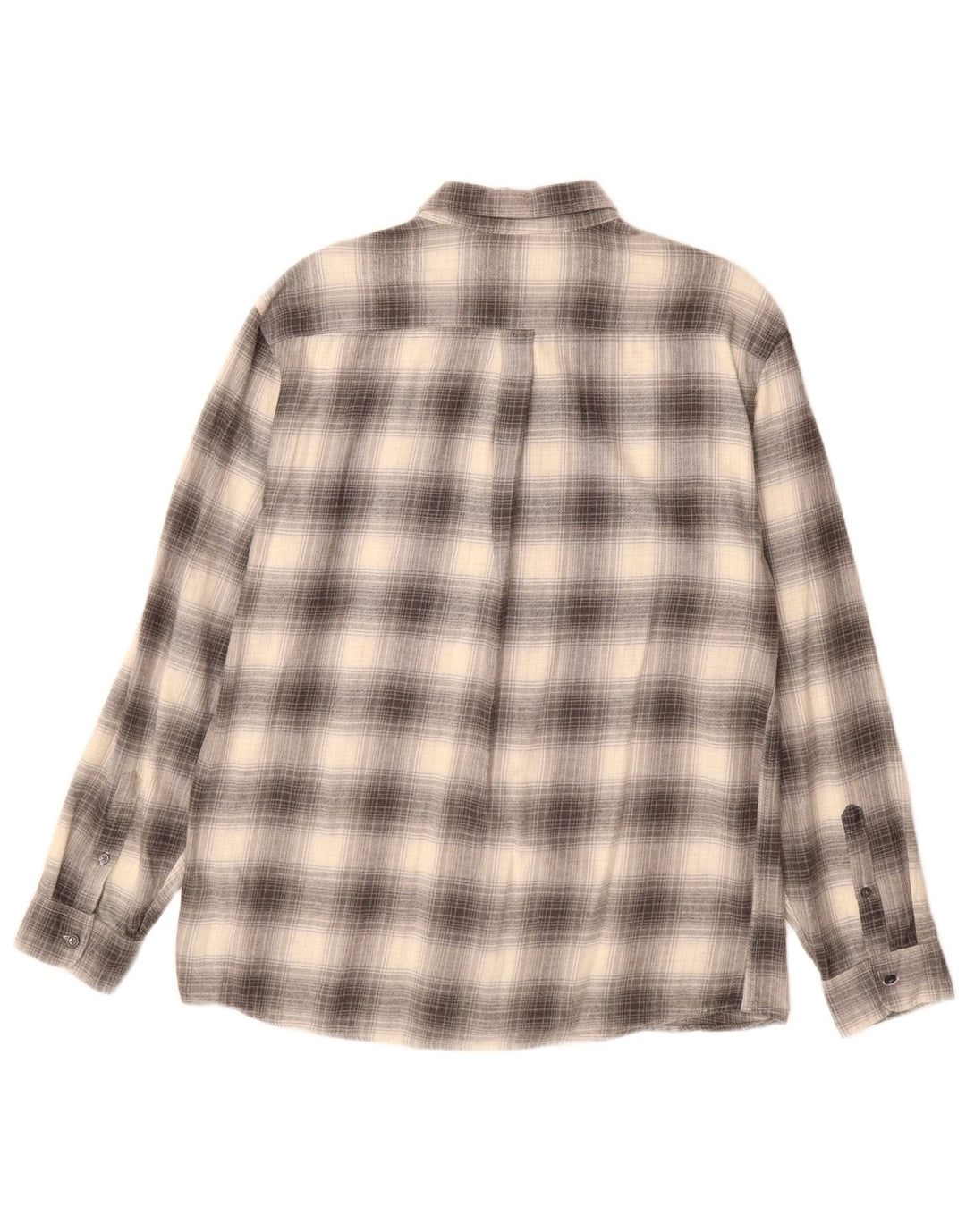 MARKS & SPENCER Camisa de franela de corte regular para hombre Algodón a cuadros gris grande