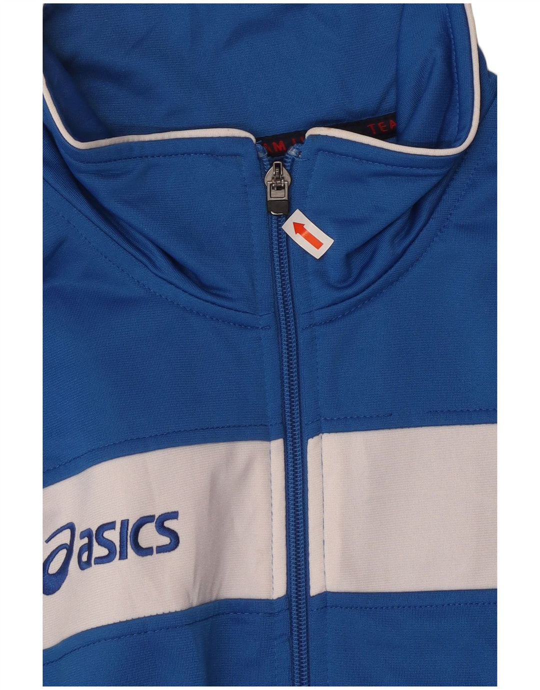 ASICS Mens Graphic Chándal Top Chaqueta Grande Azul Colorblock Poliéster