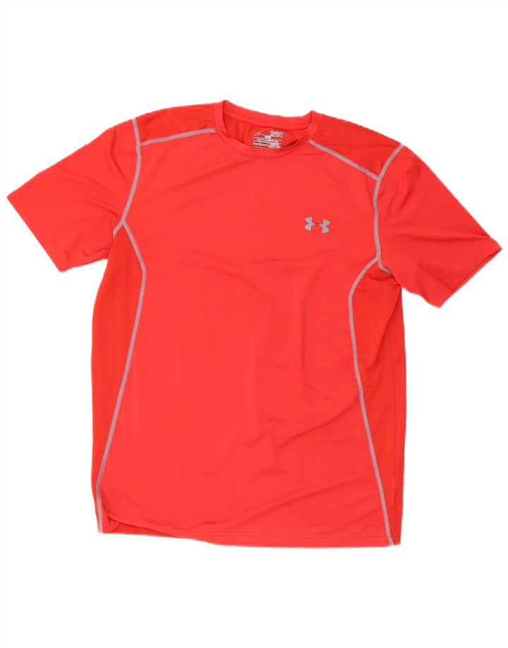Camiseta Under Armour Heat Gear para hombre, parte superior mediana de poliéster rojo