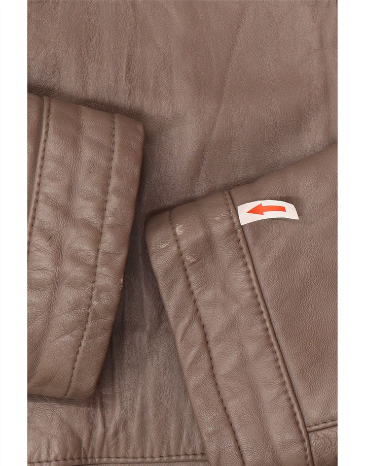 Vintage hombres chaqueta de cuero Reino Unido 40 marrón grande