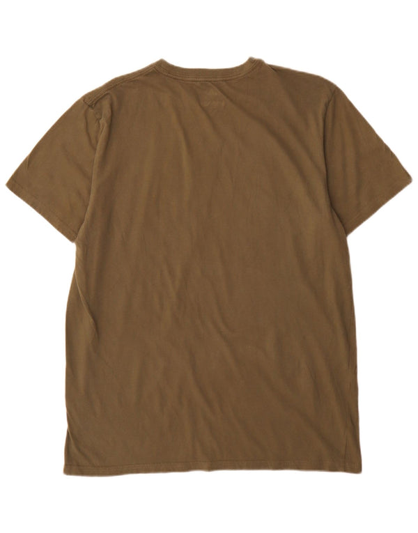 Adidas - Camiseta de golf para hombre con gráfico, talla grande, color caqui, algodón