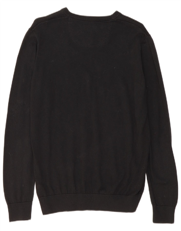 Lacoste Jersey con cuello en V para hombre talla 5 grande algodón negro
