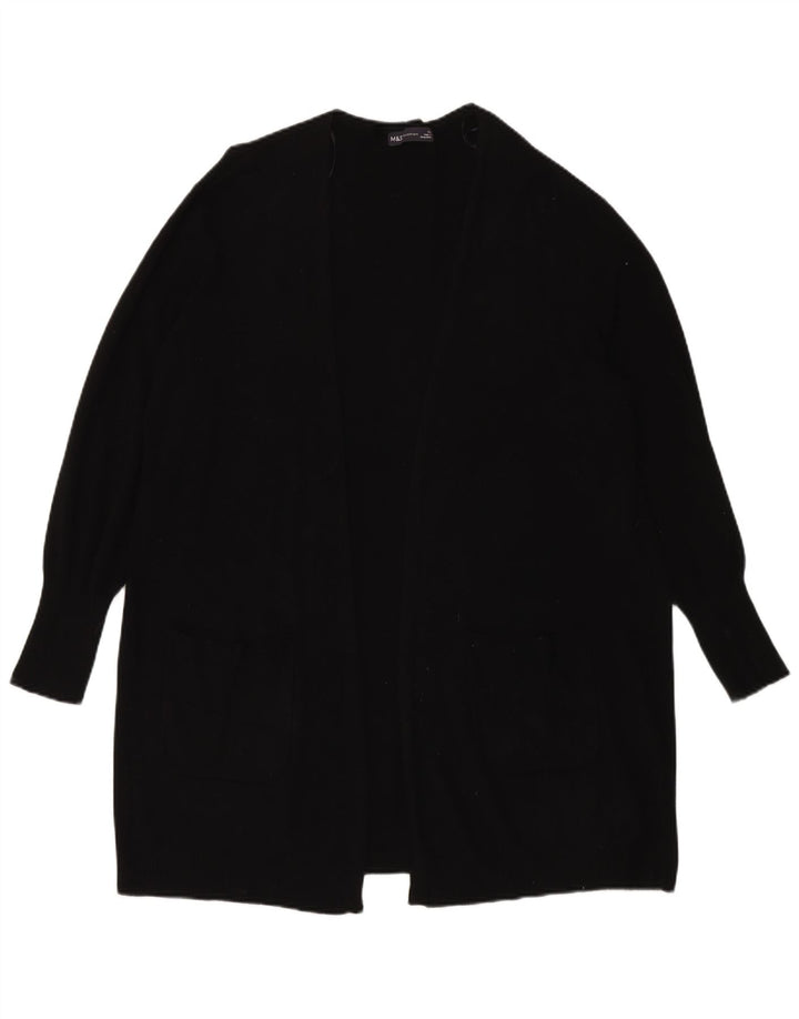 Marks & Spencer Suéter tipo cárdigan extragrande largo para mujer UK 40 XL Negro