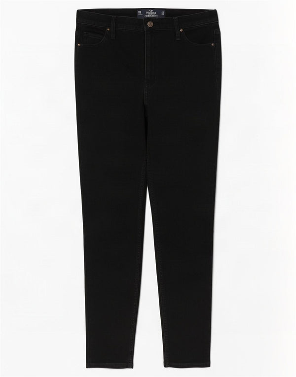 Hollister Legging para Mujer Vaqueros de Cintura Ultra Alta US 13 XL W31 L28 Negro