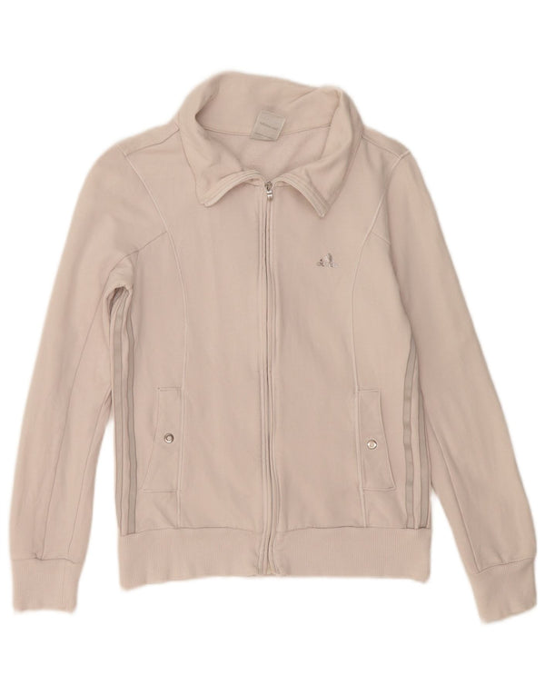 ADIDAS Chaqueta de chándal para mujer UK 10 Small White Cotton