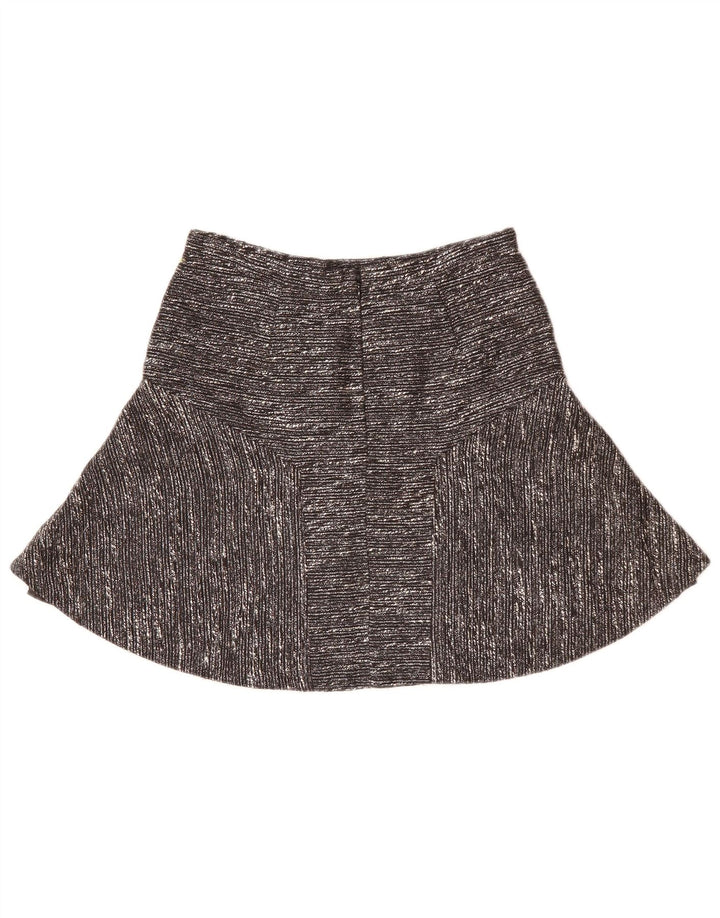 J. CREW Falda acampanada para mujer US 0 XS W28 Poliéster moteado negro