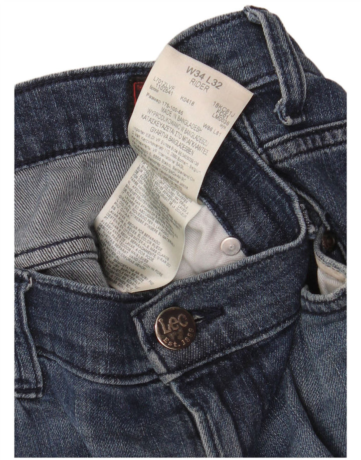 Vaqueros Lee Rider Slim para hombre W34 L32 Algodón azul