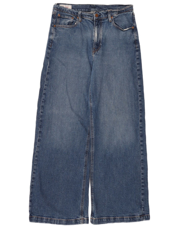 Gap Vaqueros Stride de talle alto y pierna ancha para mujer, talla 10, grande, W30 L31, algodón azul