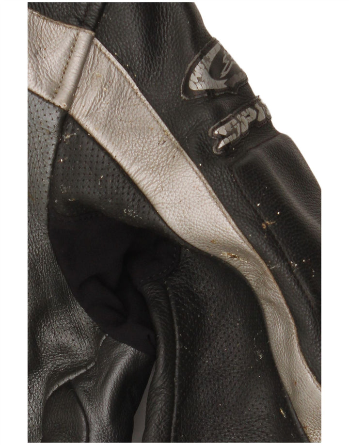 Spidi - Juego de 2 piezas para motocicleta para hombre, talla 48, piel negra mediana