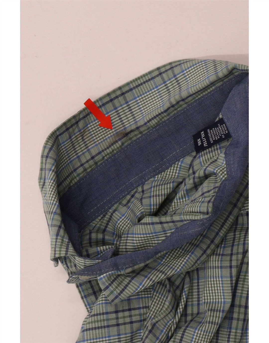 Izod Camisa Regular Fit Hombre 2XL Algodón A Cuadros Verdes