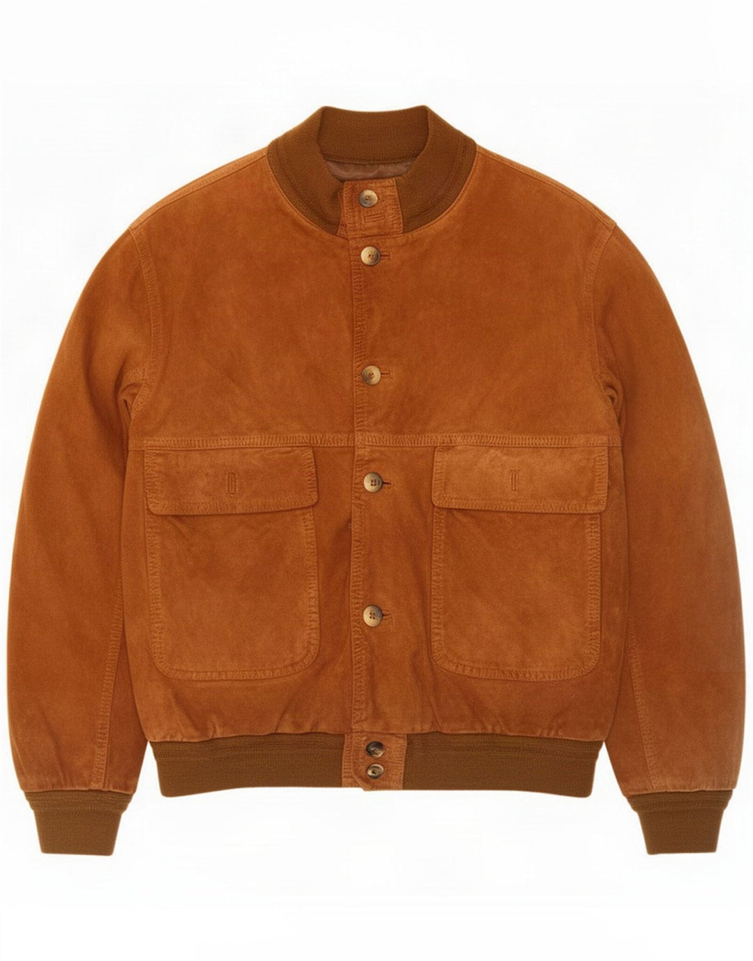 Vintage hombres ante bomber chaqueta Reino Unido 40 grande beige